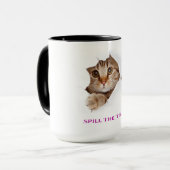 Céramique Cute Cat Coffee Mug Tall Animal Mug (Devant gauche)