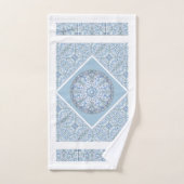 Céramique dentelle bleu clair, (Serviette à main)
