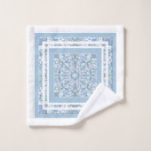 Céramique dentelle bleu clair, (Gant de toilette)