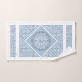 Céramique dentelle bleu clair, (Serviette à main)