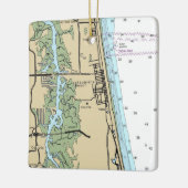 Céramique Jacksonville Beach Floride Graphique Ornement en c (Gauche)