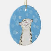 Céramique léopard des neiges décoration des arbres (Droite)