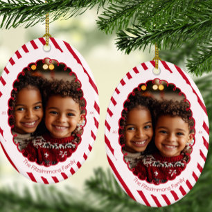 Céramique Moderne décoration en rayures de bonbon de Noël 2