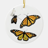 Céramique Noël Ornement Monarque cycle de vie (Devant)