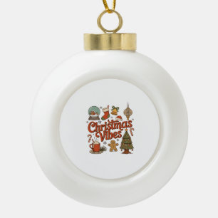 Céramique Noël Vibes Boule à Neige Bonhomme en Pain d'Épice