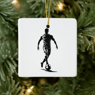 Céramique Ornement d'art en silhouette de joueur de football