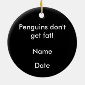 Céramique Ornement de dessin en pingouin gras (Dos)