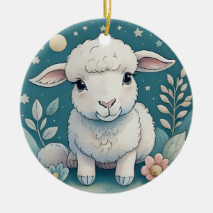 Céramique ornement mignon brebis enfants cadeau
