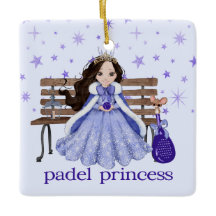 ORNEMENT PADEL – PRINCESSE PADEL ADORABLE en BLEU