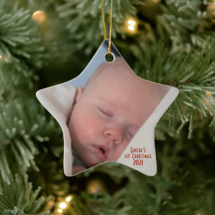 Céramique Premier ornement en verre de Noël pour bébé
