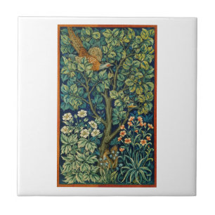 CERAMISCHE TIL MET WILLIAM MORRIS PHEASANT ONTWERP TEGELTJE