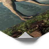 Ceratosaurus dinosaur - 3D rendering Poster (Hoek)