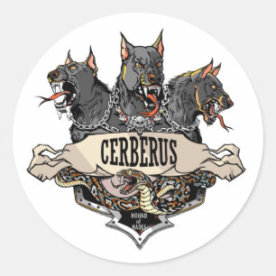 Cerberus en Snake Ronde Sticker