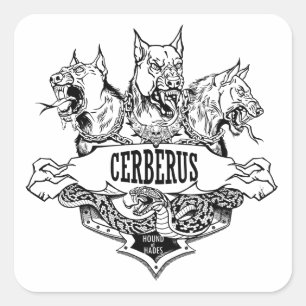 Cerberus en Snake Vierkante Sticker