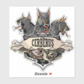 Cerberus Hellhound en slang Sticker (Vel)