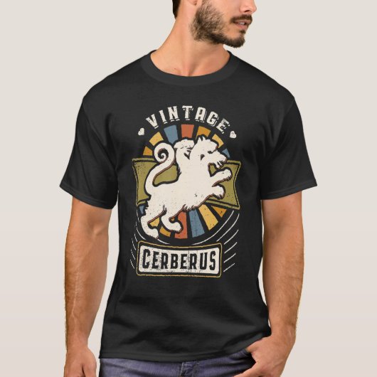 Cerberus  Klassieke Retro Love T-shirt (Voorkant)