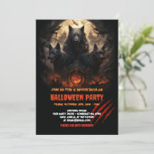 Cerberus: Legendarische Hell Hound Halloween Kaart (Staand voorkant)