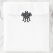 Cerberus Vierkante Sticker (Tas)