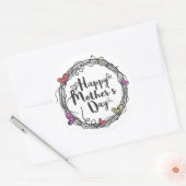 Cercle avec Coeurs Happy Mère's Day Sticker (Enveloppe)
