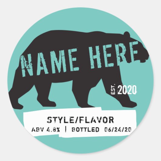 Cercle Bière bouteille de vin Étiquettes (Devant)