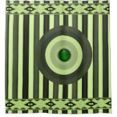 Cercle circulaire vert rayure rideau (Devant)