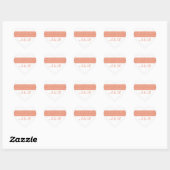 Cercle d'amour Monogramme Stickers Coeur (Feuille)