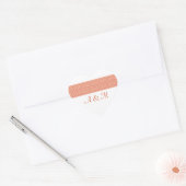 Cercle d'amour Monogramme Stickers Coeur (Enveloppe)