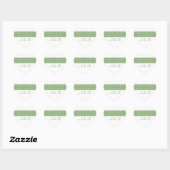Cercle d'amour Monogramme Stickers Coeur (Feuille)