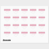 Cercle d'amour Monogramme Stickers Coeur (Feuille)
