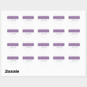 Cercle d'amour Monogramme Stickers Coeur (Feuille)