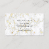 cercle d'aquarelle rose sur marbre Carte de visite (Dos)