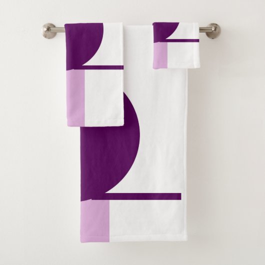 Cercle d'art Abstrait violet rose blanc (En situation)