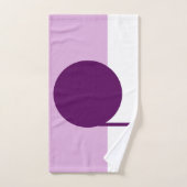 Cercle d'art Abstrait violet rose blanc (Serviette à main)