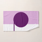 Cercle d'art Abstrait violet rose blanc (Serviette à main)