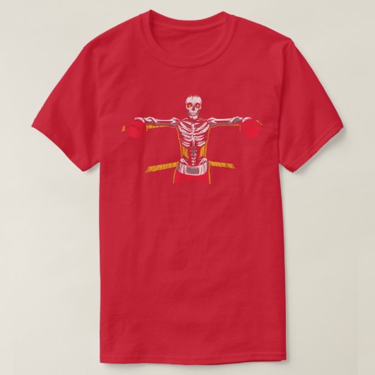 Cercle de boxe squelette T-shirt (Design devant)