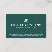 cercle de cartes de visite de girafes (Dos)
