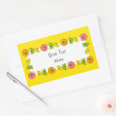 Cercle de citron jaune Nom autocollant rectangle (Enveloppe)