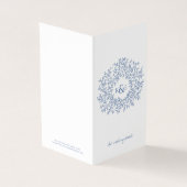 Cercle de feuille blanc bleu mariage directions (Outside)