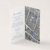 Cercle de feuille blanc bleu mariage directions (Inside)