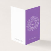 Cercle de feuille violet mariage carte et détails (Outside)