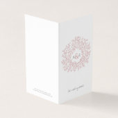 Cercle de mariage rose feuille carte et détails (Outside)