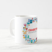 Cercle de sensibilisation au diabète Mug (Devant gauche)