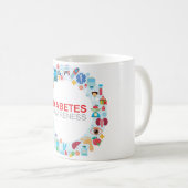 Cercle de sensibilisation au diabète Mug (Devant droit)