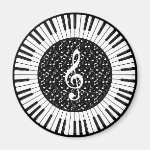 Cercle de touches de piano Magnet de conception