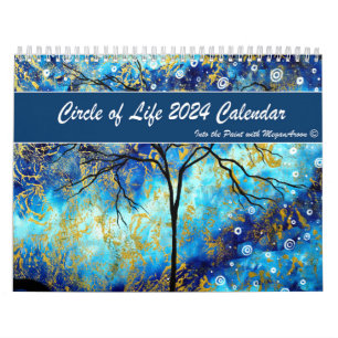 Cercle de vie coloré Arbre Art 2024 Calendrier