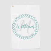 Cercle décoratif turquoise Monogramme Serviette de (Devant)