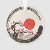 Cercle d'Enso de zen et arbre de Sakura (dos)