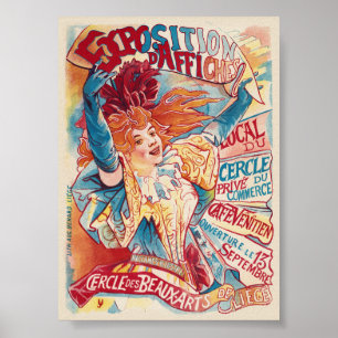 Cercle des Beaux-Arts de Liège Poster vintage 1895