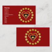 CERCLE DES CARTES DE VISITE DE COEURS (Devant / Derrière)