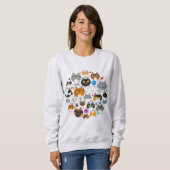 Cercle des chats Sweatshirt féminine (Devant entier)